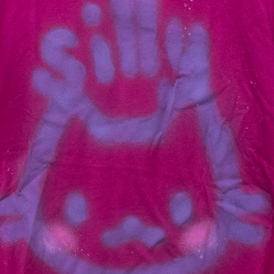 Spray painted Silly Cat T-shirt (M)