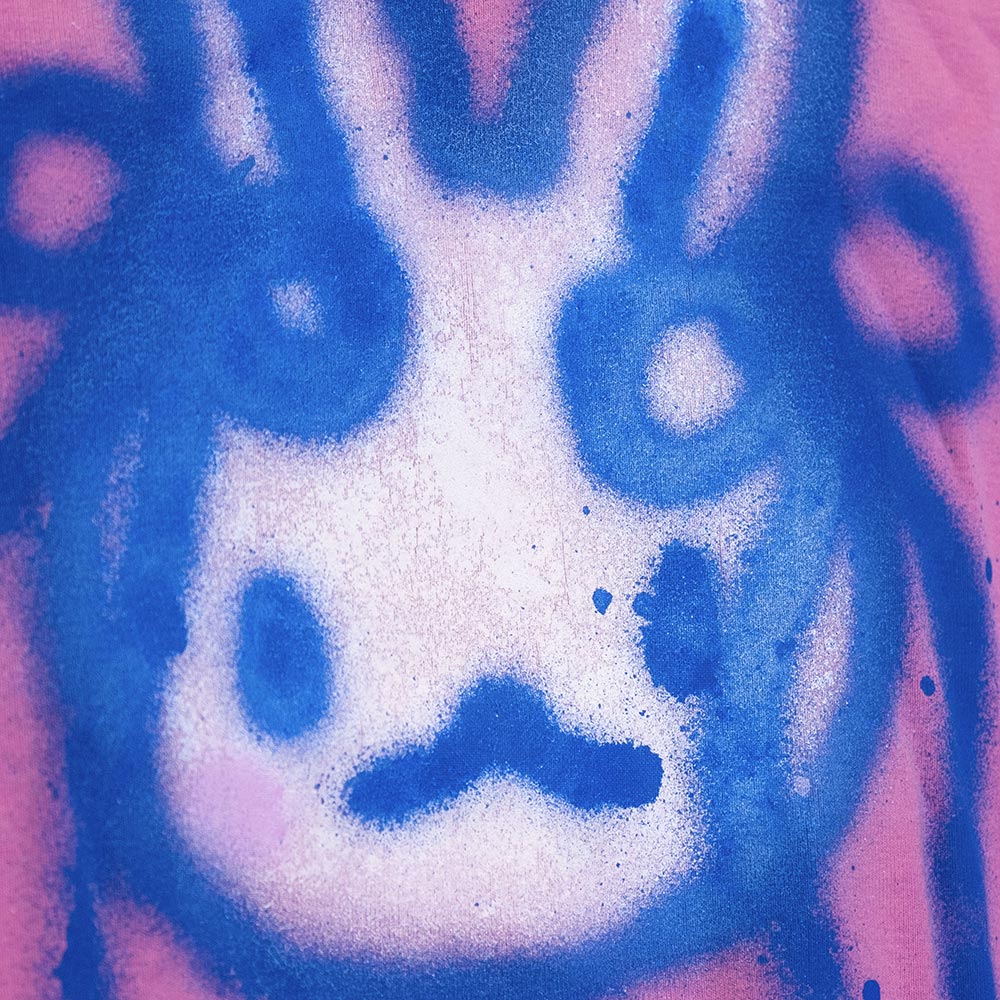 Upcycled "Cute Bunny" pink T-shirt