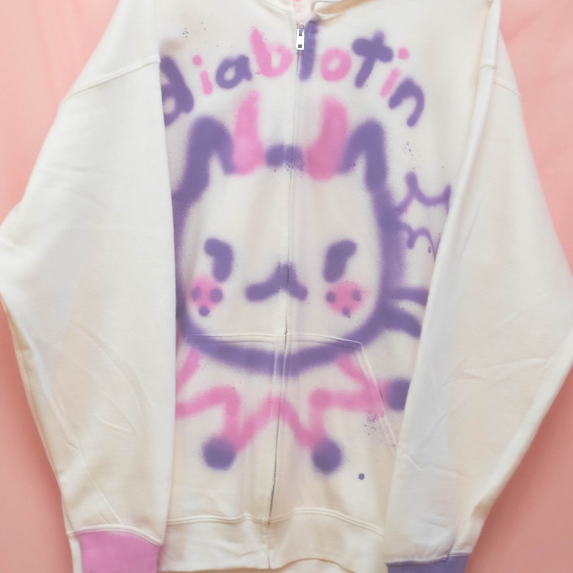 Veste zip-up "Diablotin pastel" unique (L)