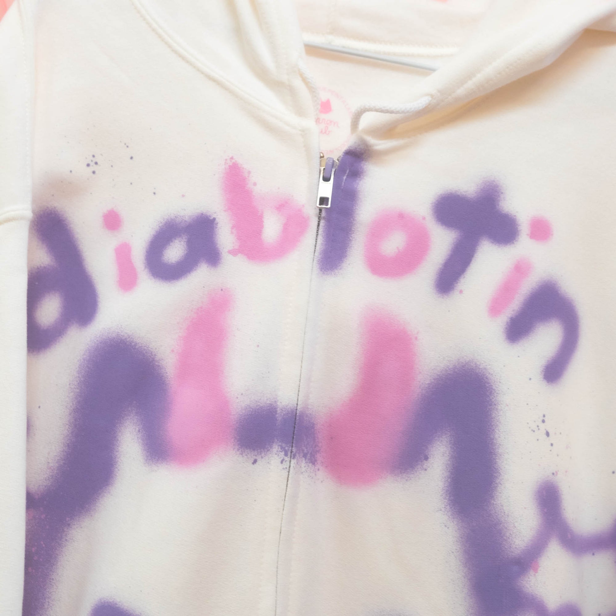 Veste zip-up "Diablotin pastel" unique (L)