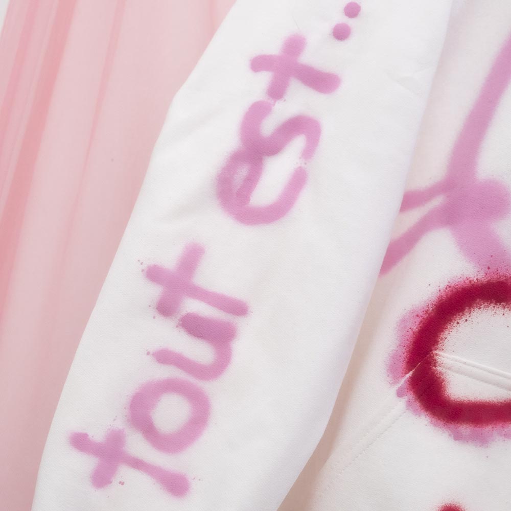 Veste zip-up "Tout est romantique" unique (L)