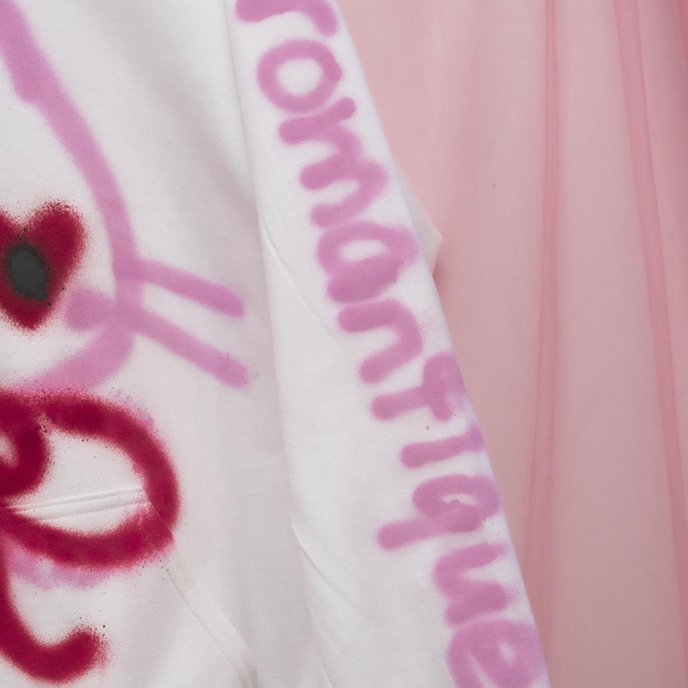 Veste zip-up "Tout est romantique" unique (L)