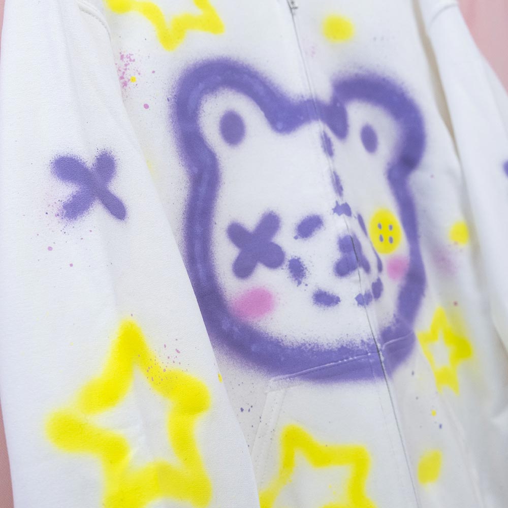 Unique “Teddy Bear” zip-up jacket (M)