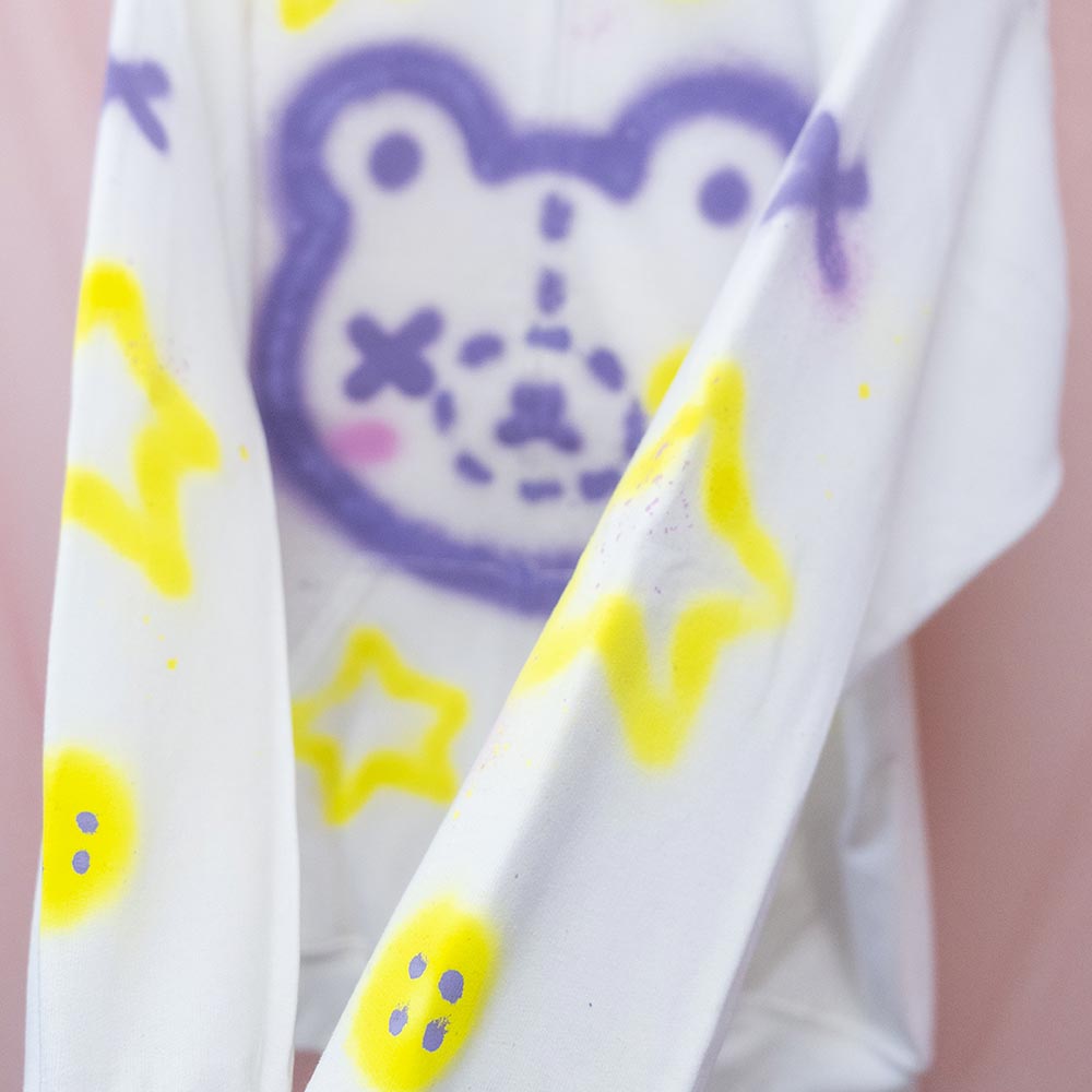 Unique “Teddy Bear” zip-up jacket (M)