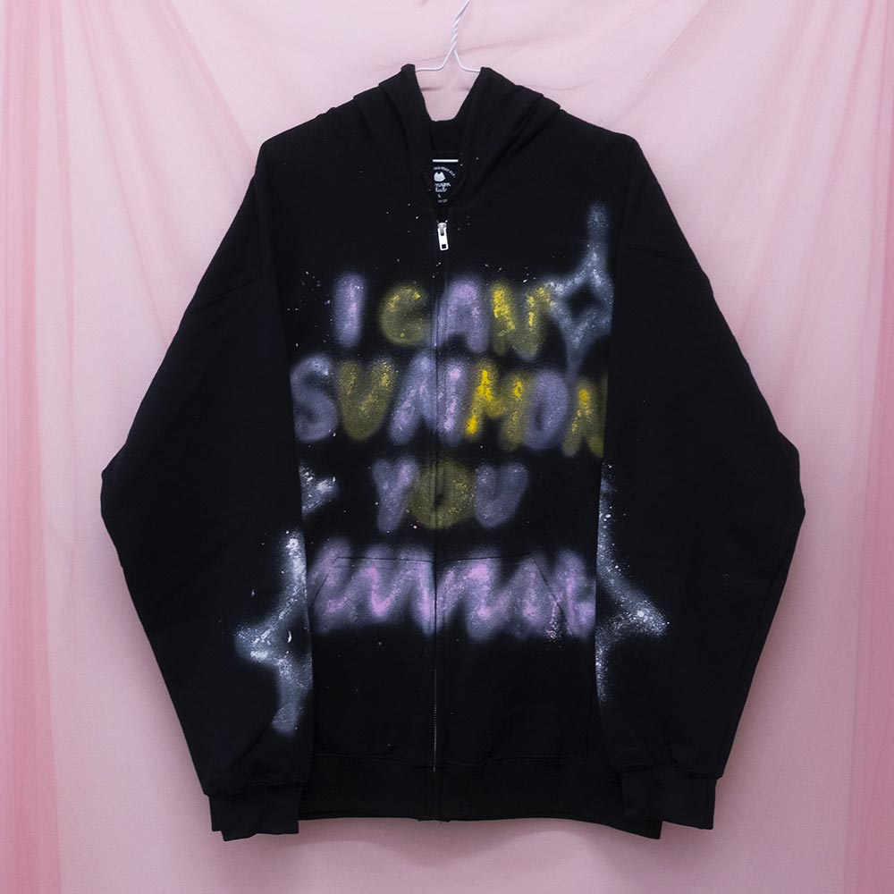 Unique “I can summon you” zip-up jacket (L)