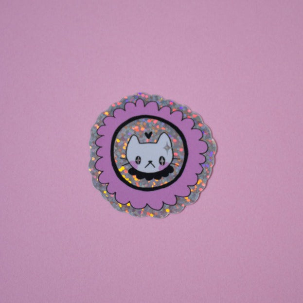 Fancy Cat Sticker 1.5"