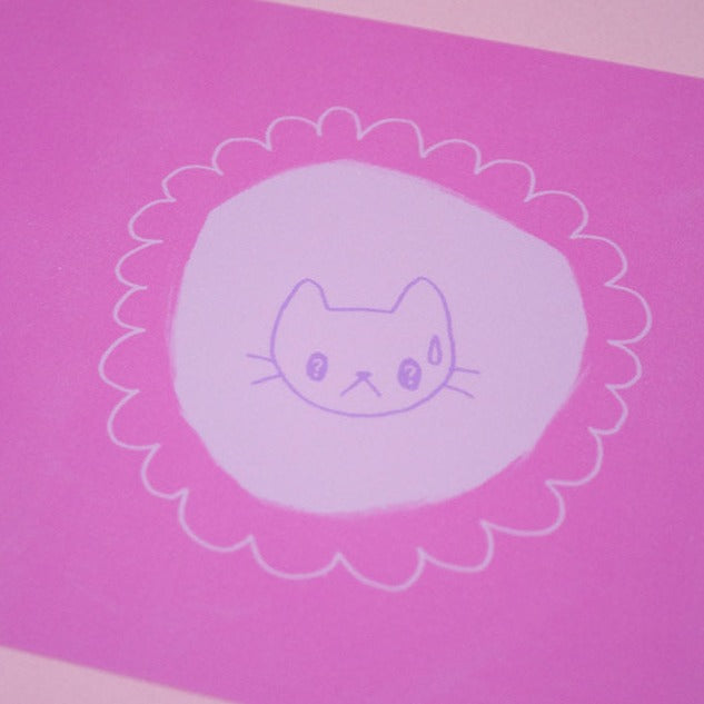 Petit print confused cat