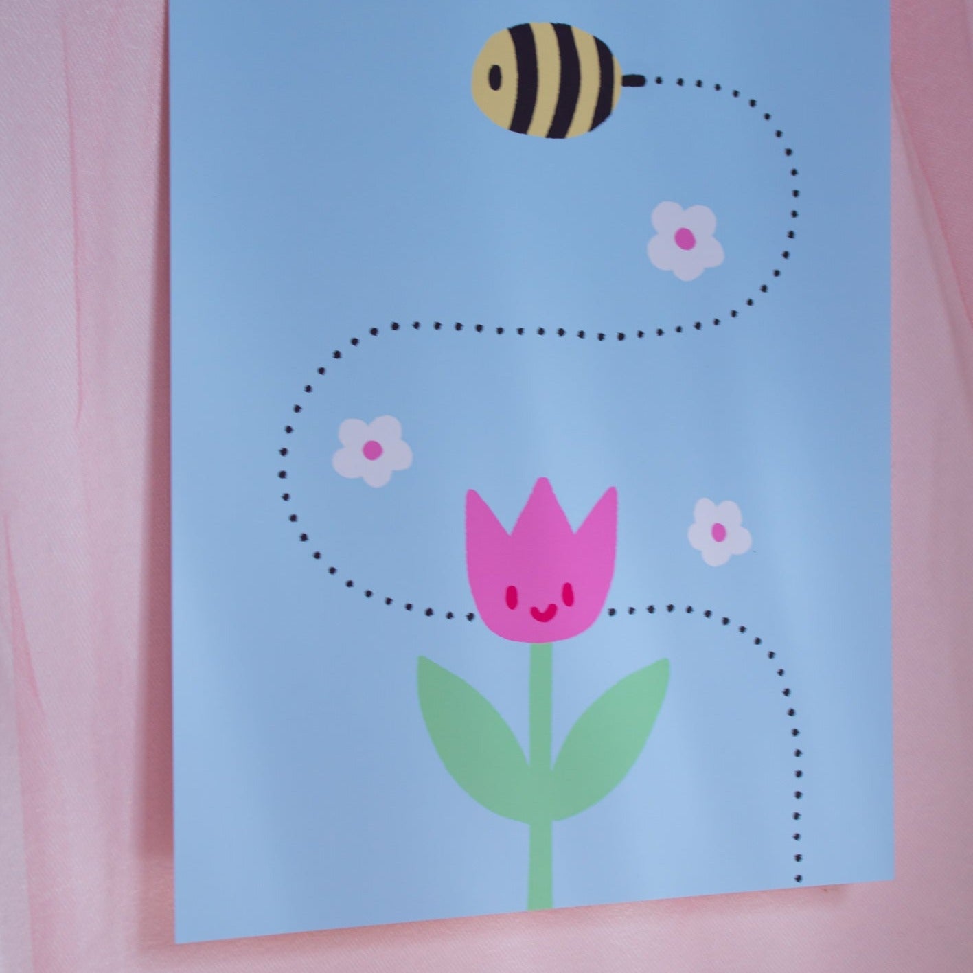 Poster bee a flower 8,5x11"