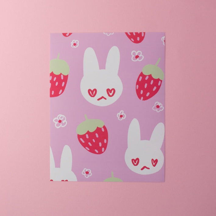 Rabbits in Love Poster 8.5x11"