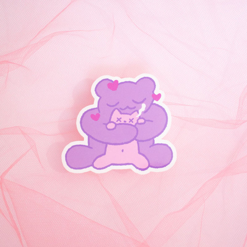 Deadly Hug Sticker 3"