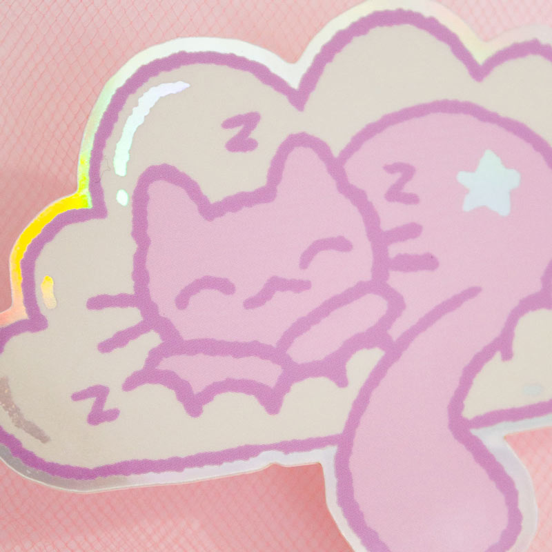 Peaceful Nap Holographic Sticker 3
