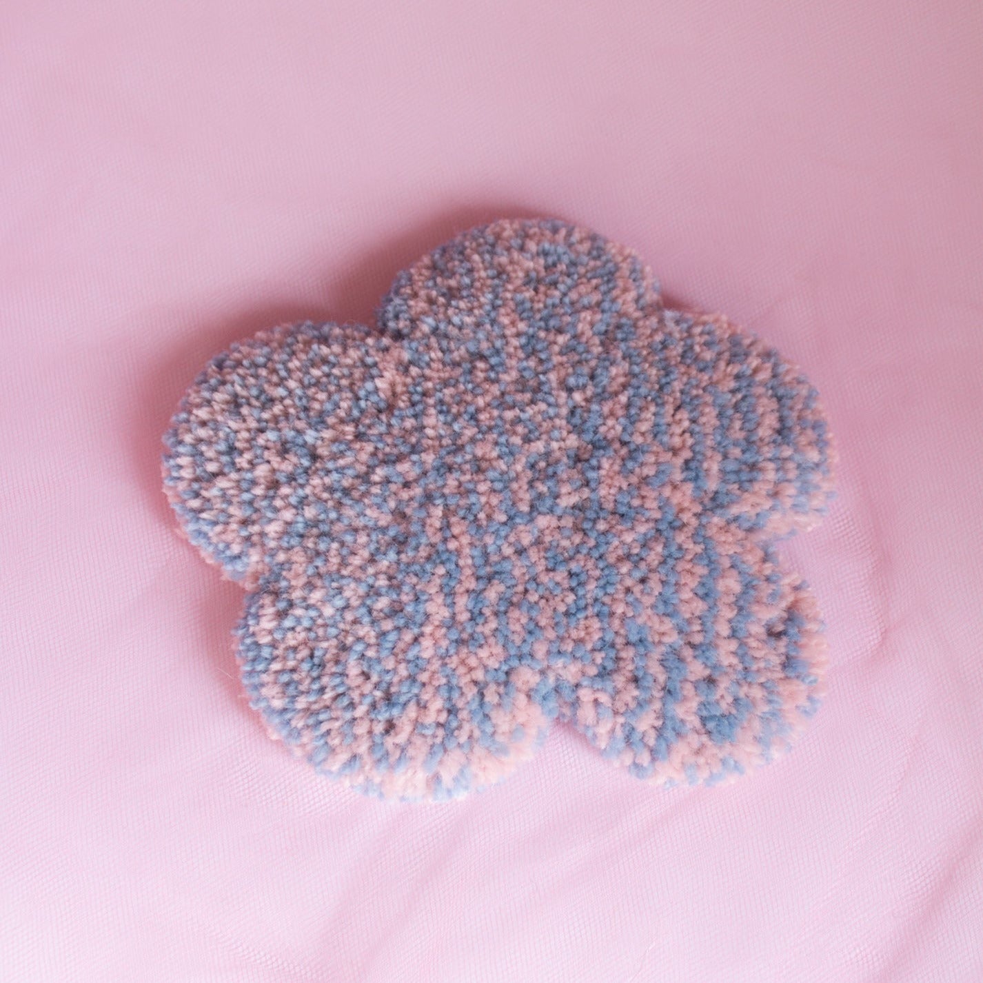 Cotton Candy Flower Rug Coaster