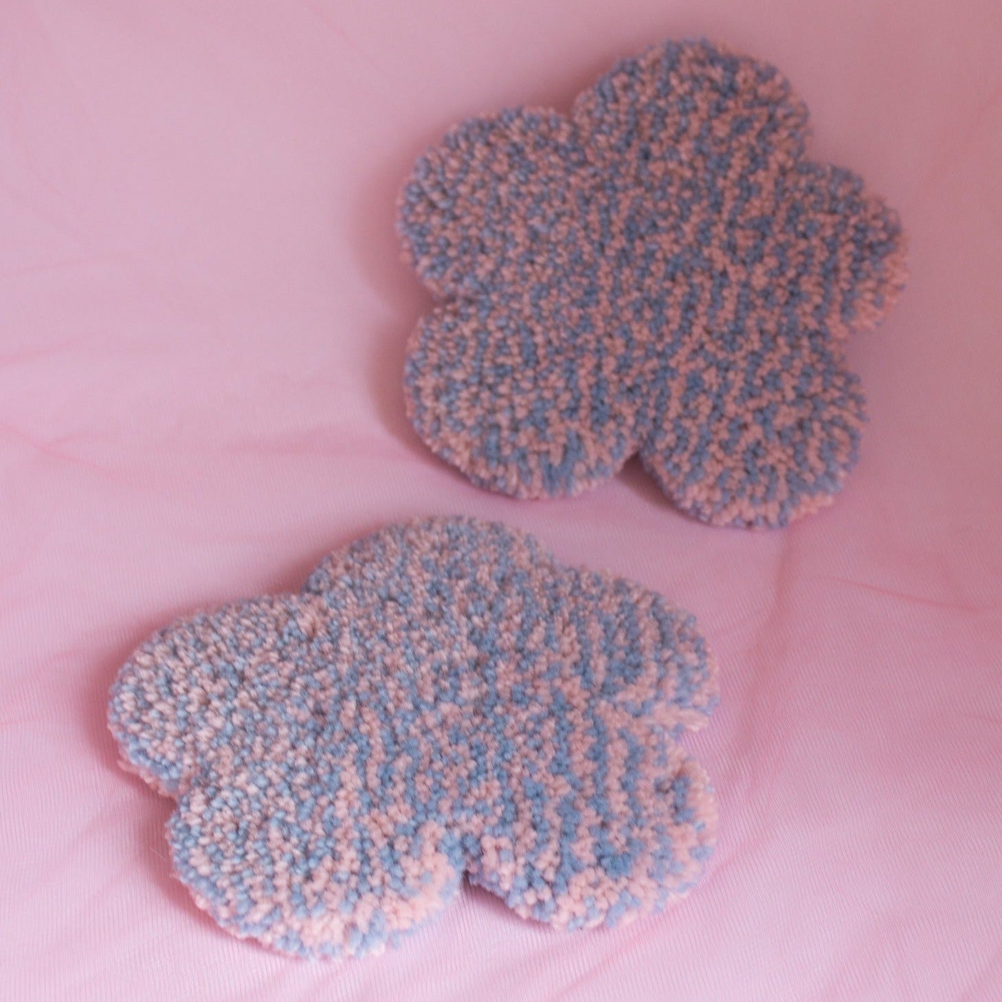 Cotton Candy Flower Rug Coaster