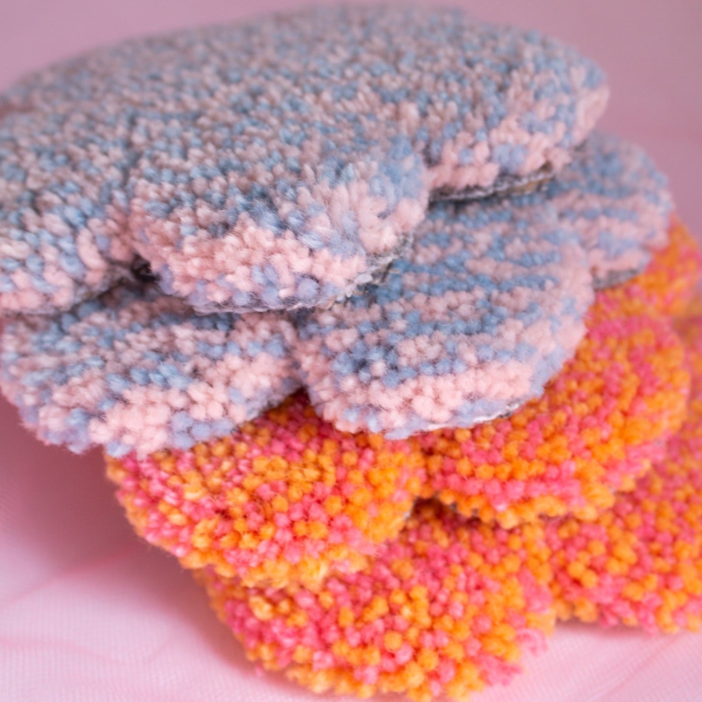 Cotton Candy Flower Rug Coaster