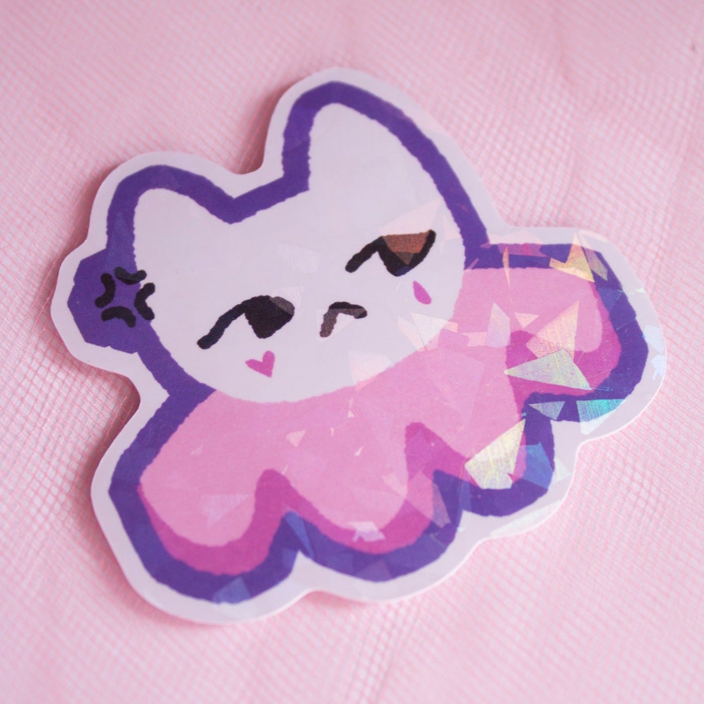 Grumpy Clown Holographic Sticker 2.5" 