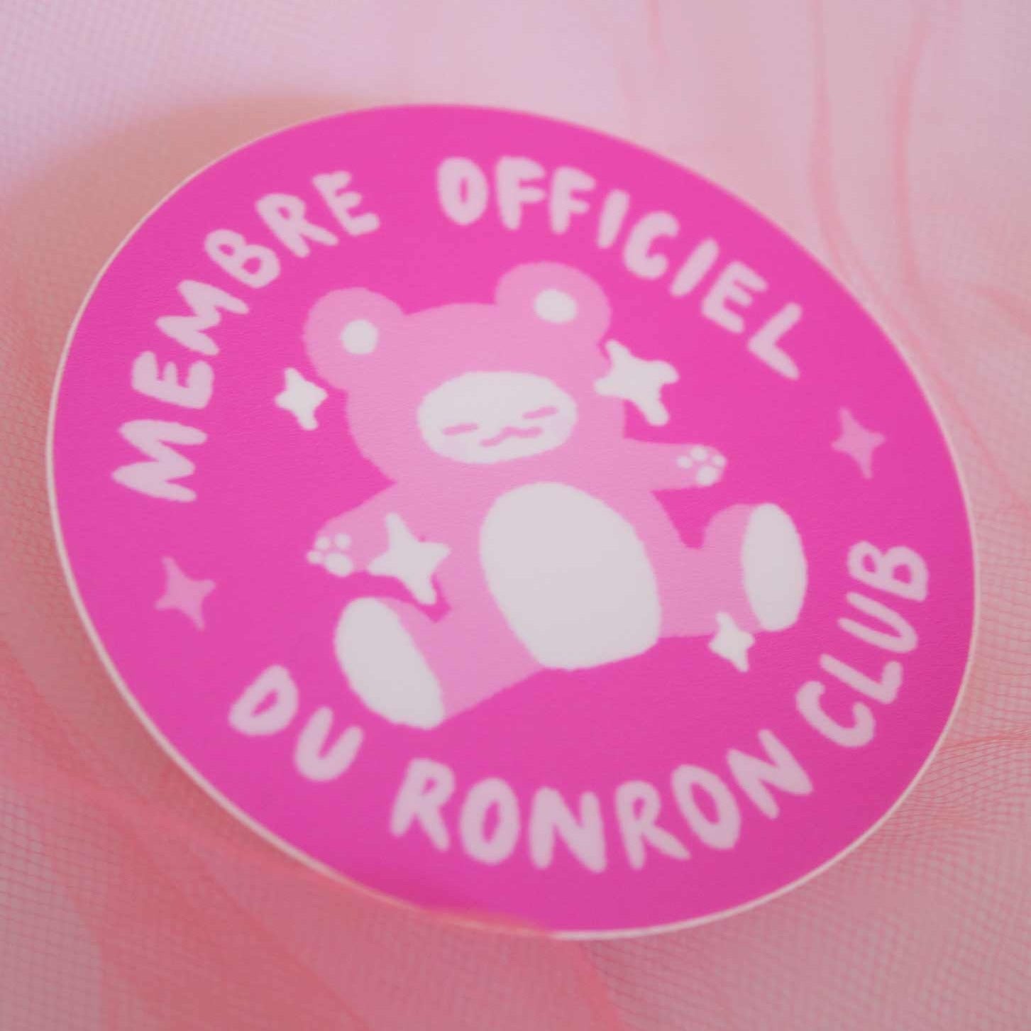Autocollant membre officiel du Ronron club 3"