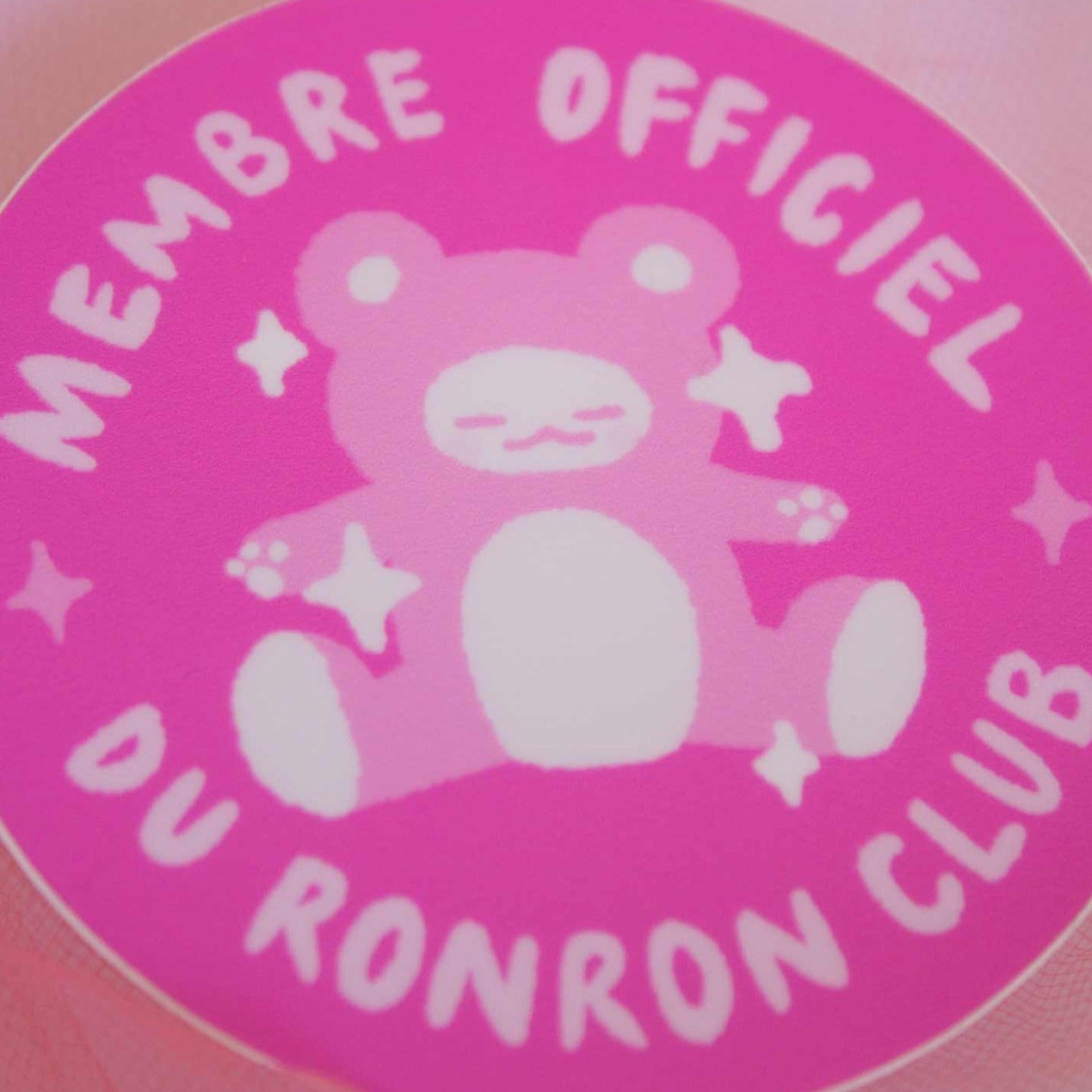 Autocollant membre officiel du Ronron club 3"