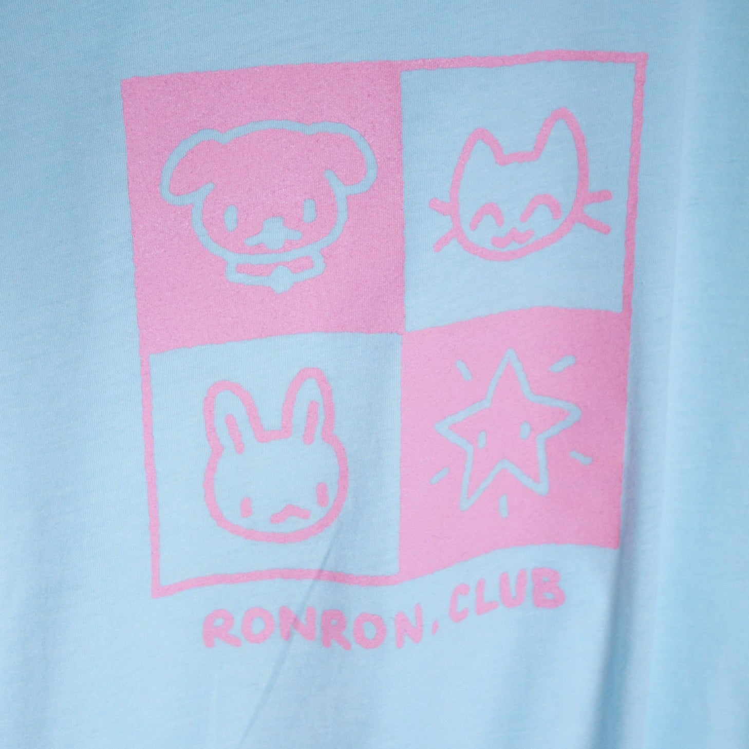 T-shirt bleu "Ronron.club"